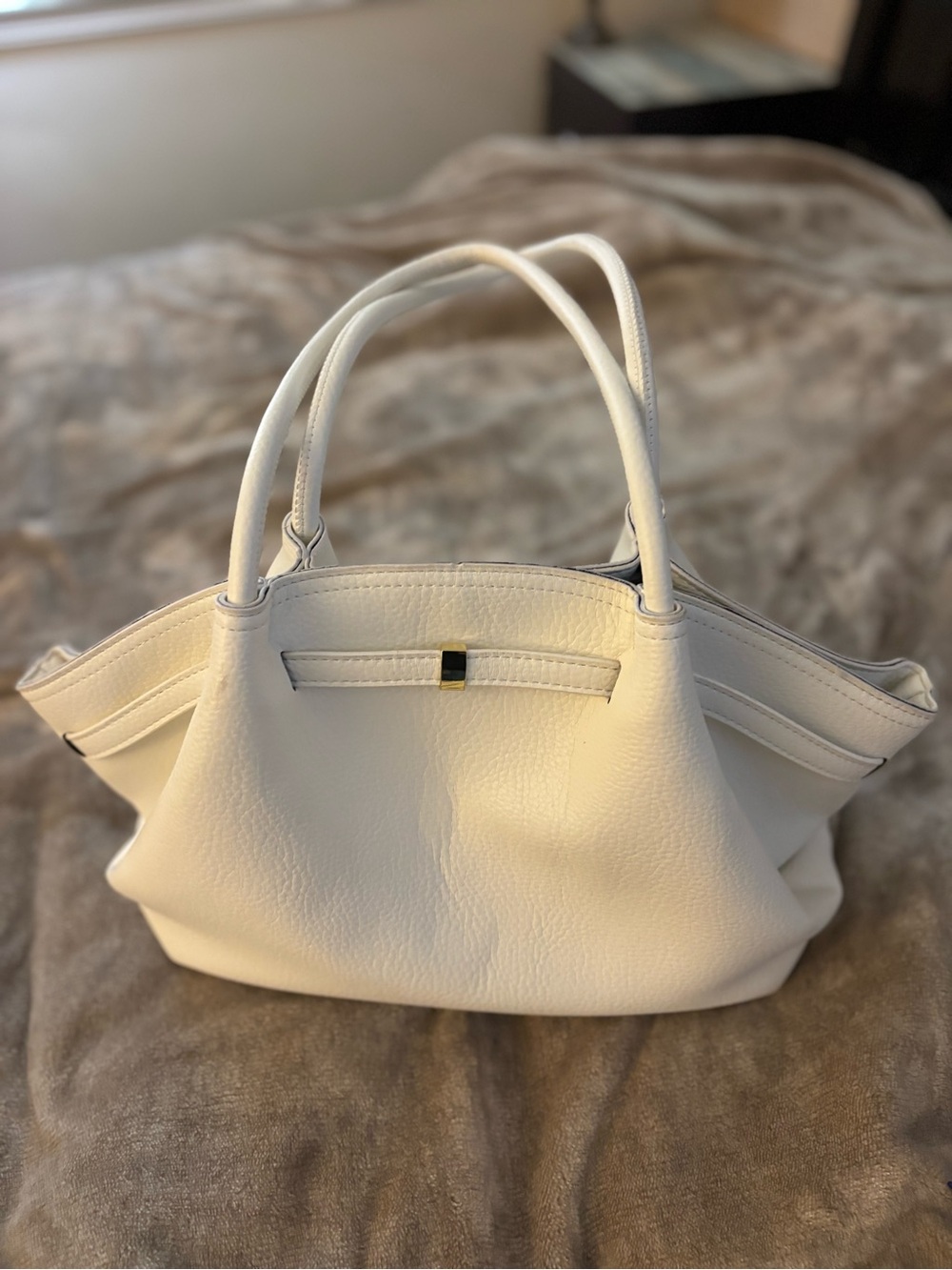 Classic White Tote Handbag